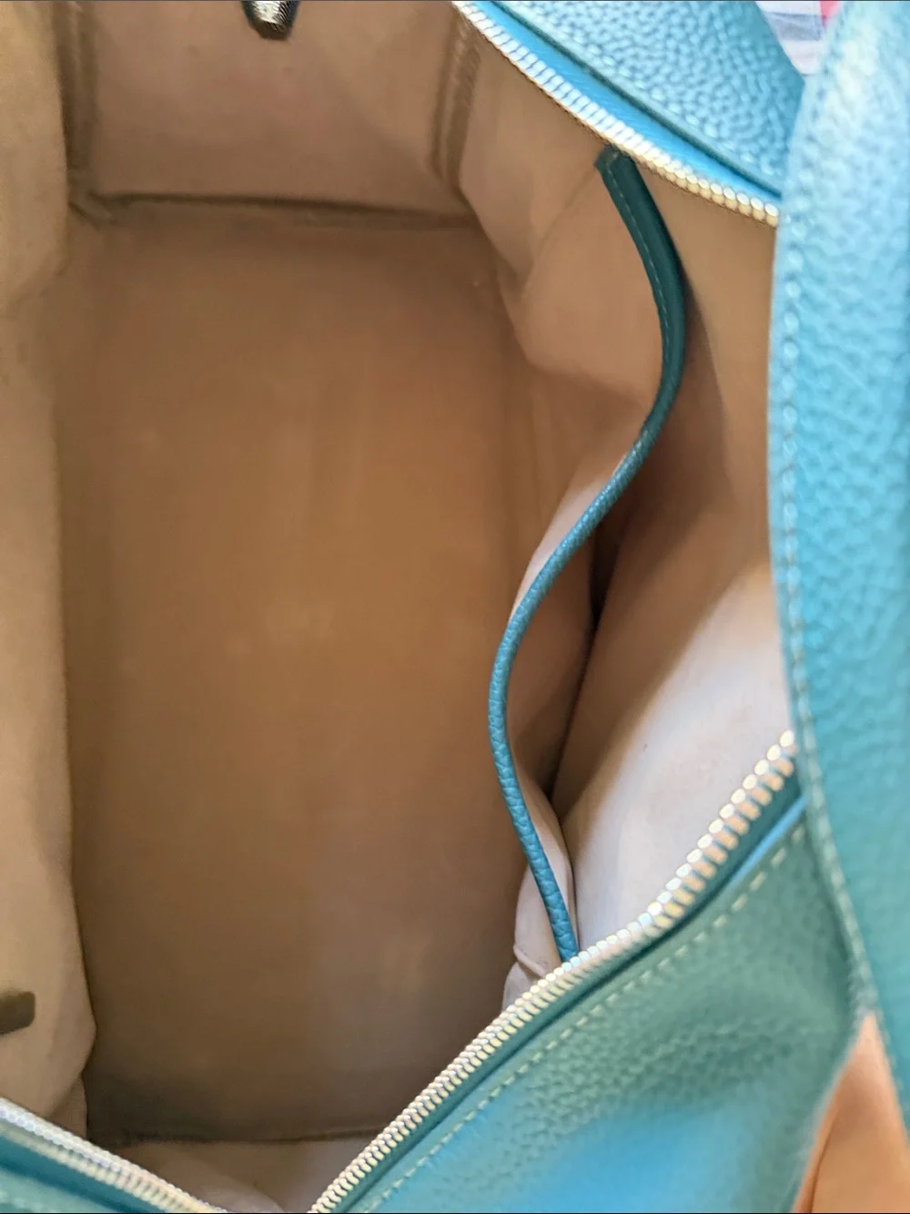 Teal Leather Tote Shoulder Bag - Stylish Everyday Carry